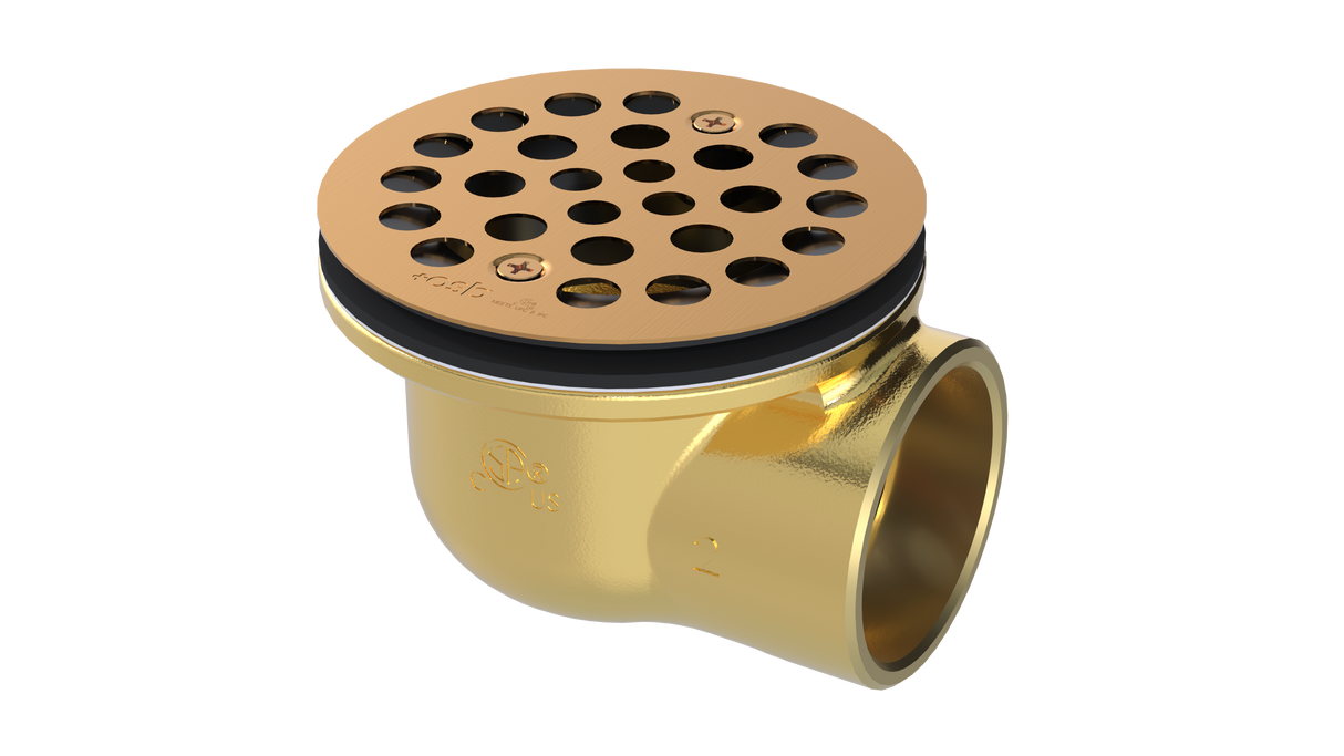 Brass Shower Drain with 2" Outlet for use with Molded Bases (SD372)