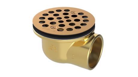 Brass Shower Drain with 2" Outlet for use with Molded Bases (SD372)