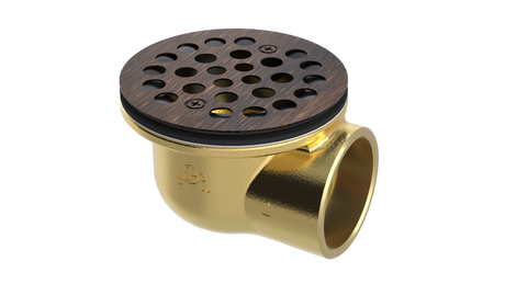 Brass Shower Drain with 2" Outlet for use with Molded Bases (SD372)