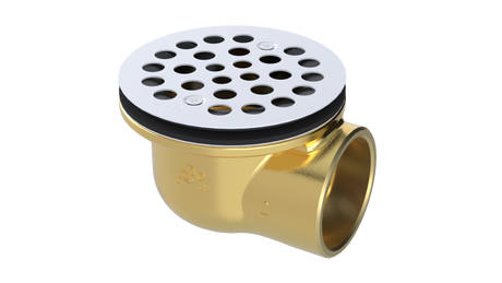 Brass Shower Drain with 2" Outlet for use with Molded Bases (SD372)
