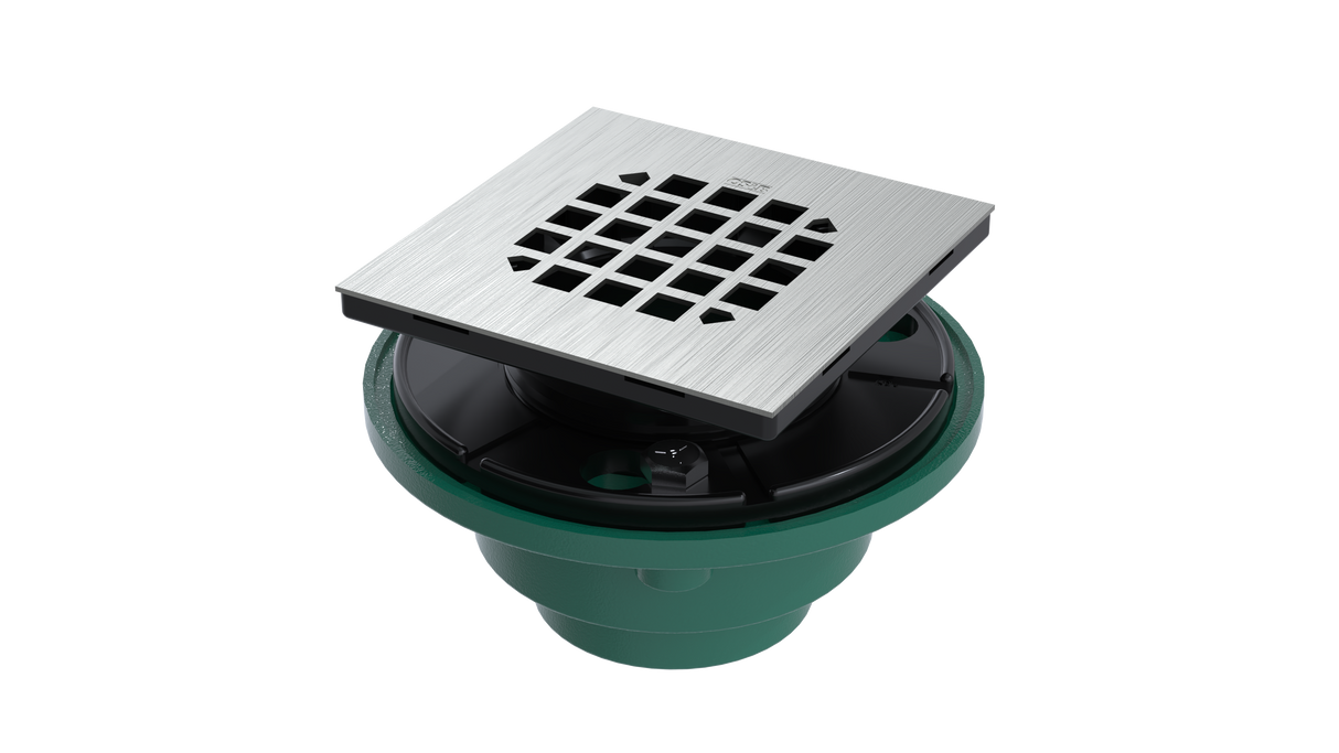 Cast Iron Shower Drain with 1-1/2" Outlet for use with Tile Bases (SD446)