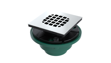 Cast Iron Shower Drain with 1-1/2" Outlet for use with Tile Bases (SD446-SS)