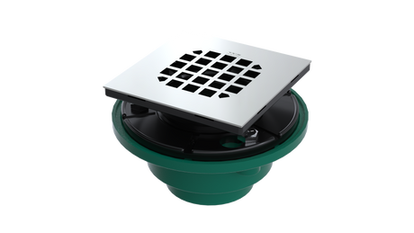Cast Iron Shower Drain with 2" Outlet for use with Tile Bases (SD447-SS)