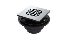 ABS Testable Shower Drain with 2" Outlet for use with Tile Bases (SD44T-SS)