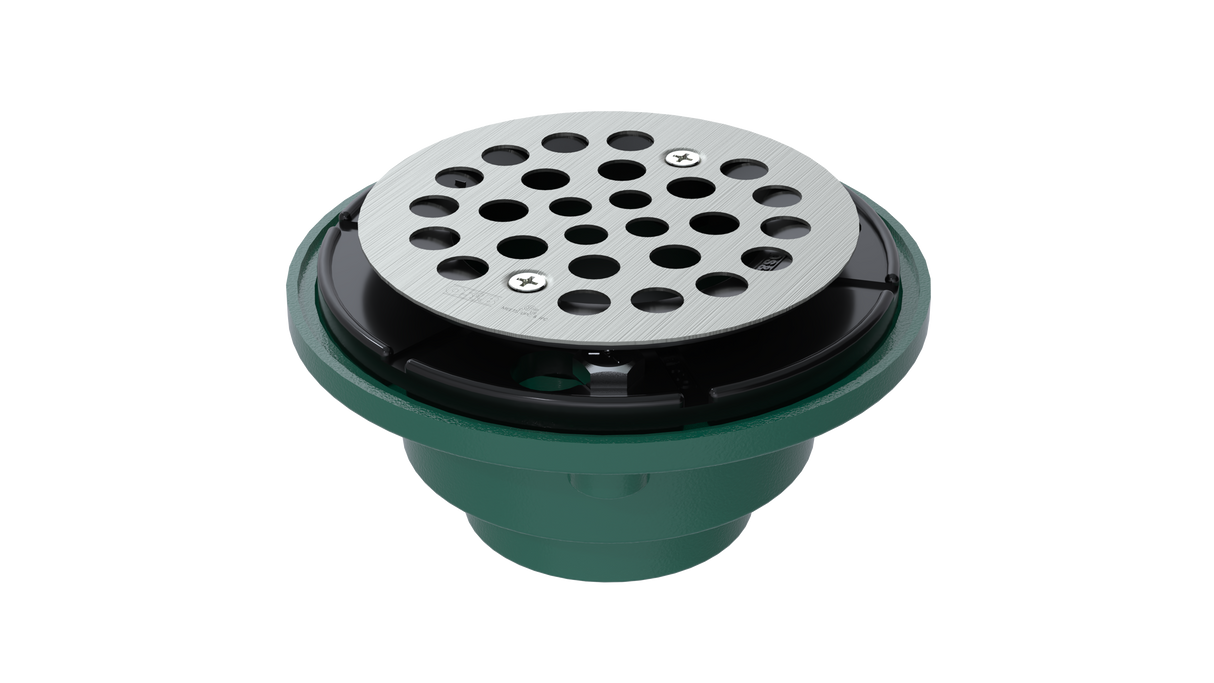 Cast Iron Shower Drain with 1-1/2" Outlet for use with Tile Bases (SD456)