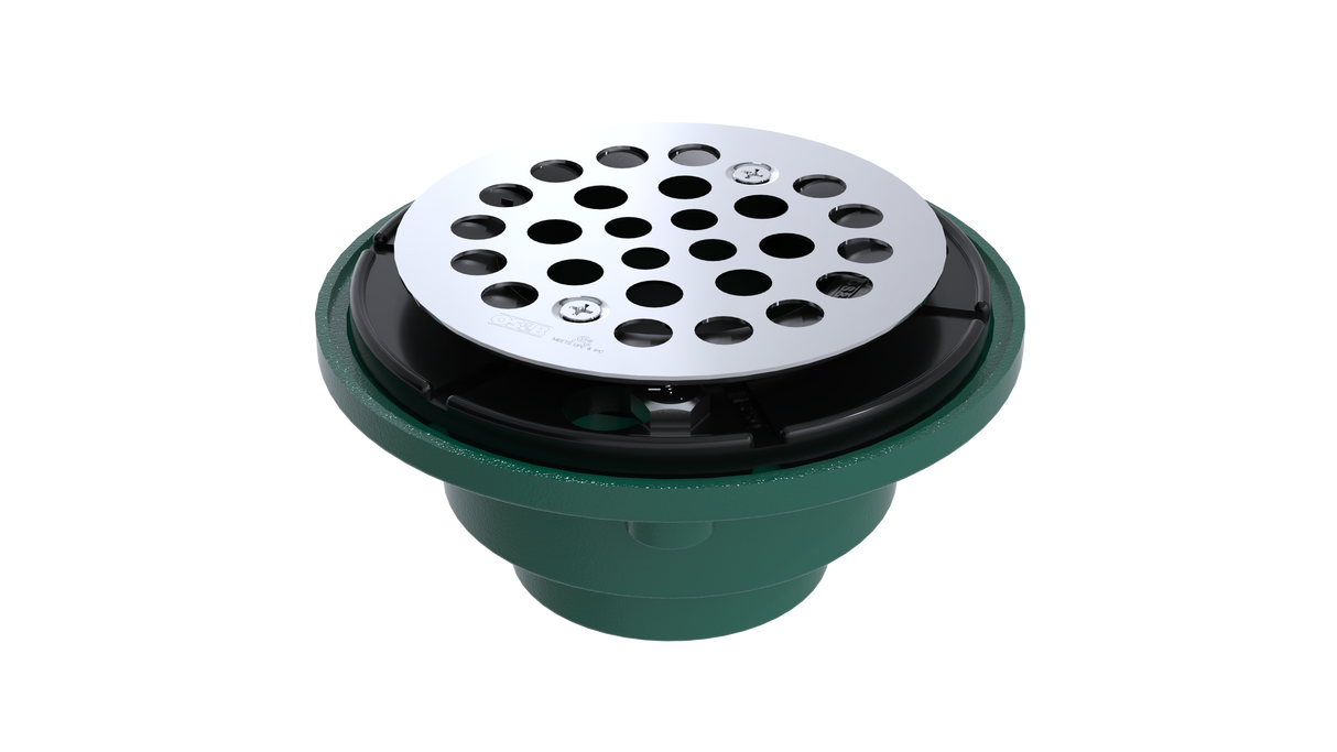 Cast Iron Shower Drain with 1-1/2" Outlet for use with Tile Bases (SD456)