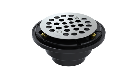 ABS Testable Shower Drain with 2" Outlet for use with Tile Bases (SD45T-SS)