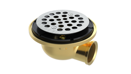 Brass Shower Drain with 1-1/2" Outlet for use with Tile Bases (SD470)