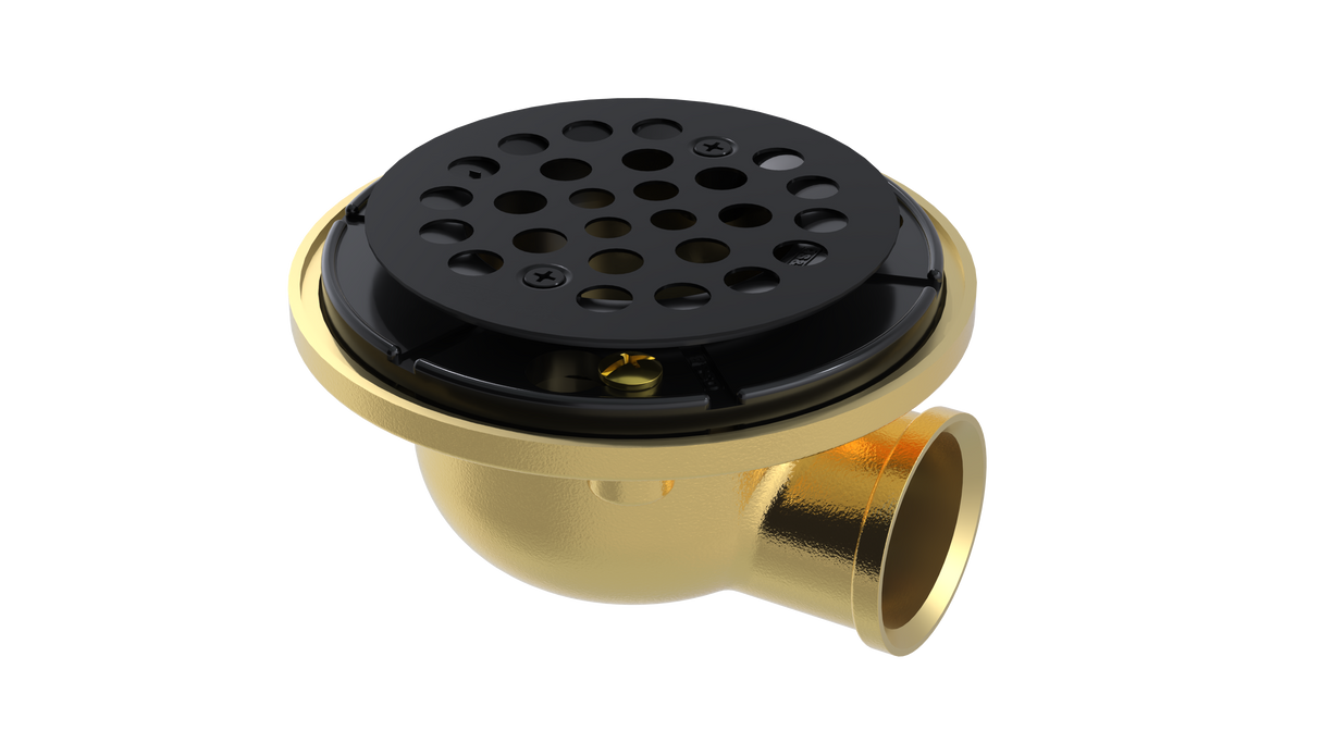 Brass Shower Drain with 1-1/2" Outlet for use with Tile Bases (SD470)