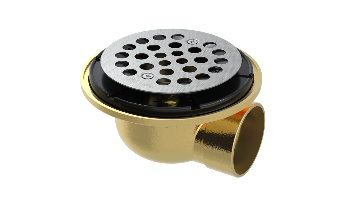 Brass Shower Drain with 2" Outlet for use with Tile Bases (SD472)