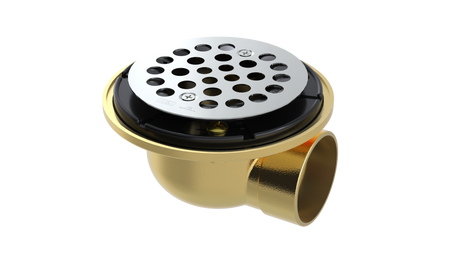 Brass Shower Drain with 2" Outlet for use with Tile Bases (SD472-SS)