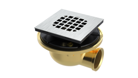 Brass Shower Drain with 1-1/2" Outlet for use with Tile Bases (SD480)