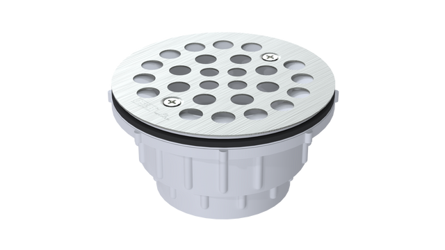 PVC Testable Shower Drain with 2" Outlet for use with Molded Bases (SD5135T)