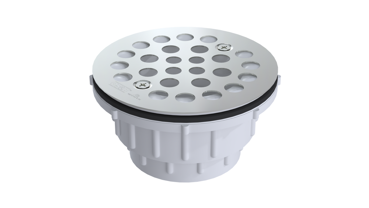 PVC Testable Shower Drain with 2" Outlet for use with Molded Bases (SD5135T-SS)