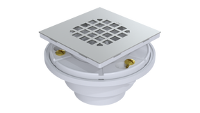 PVC Testable Shower Drain with 2" Outlet for use with Tile Bases (SD5144T-SS)