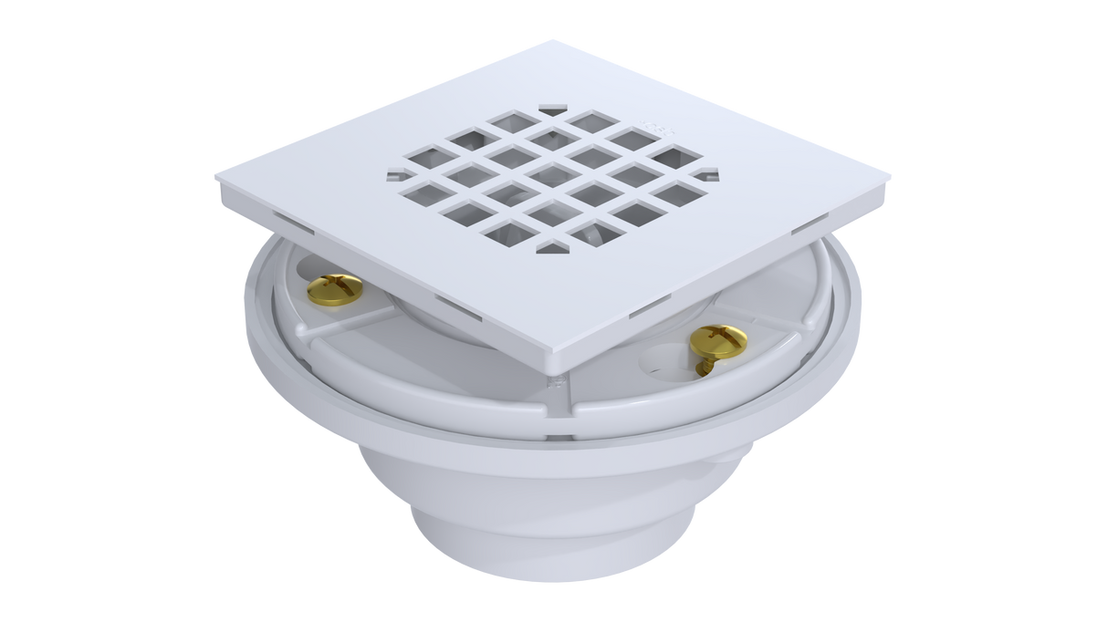 PVC Testable Shower Drain with 2" Outlet for use with Tile Bases (SD5144T)