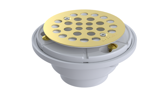 PVC Testable Shower Drain with 2" Outlet for use with Tile Bases (SD5145T)