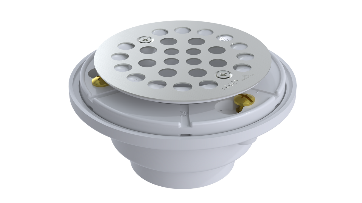 PVC Testable Shower Drain with 2" Outlet for use with Tile Bases (SD5145T-SS)
