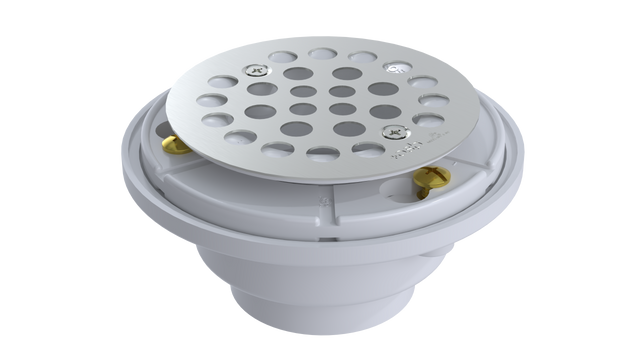 PVC Testable Shower Drain with 2" Outlet for use with Tile Bases (SD5145T-SS)