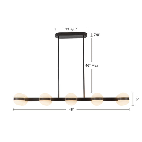 Kuzco Selene 48-in Linear Pendant
