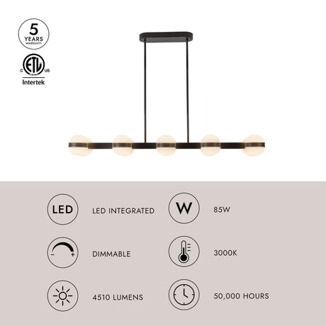 Kuzco Selene 48-in Linear Pendant