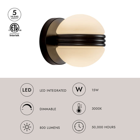 Kuzco Selene 5-in Wall Sconce