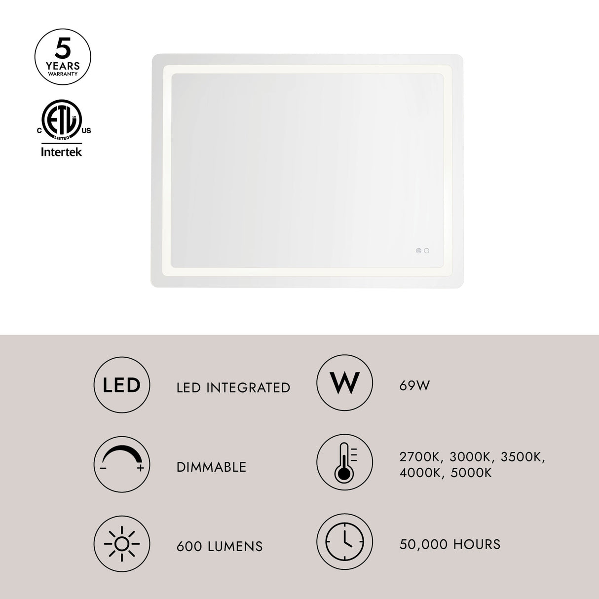 Kuzco Seneca 48-in Vanity Mirror