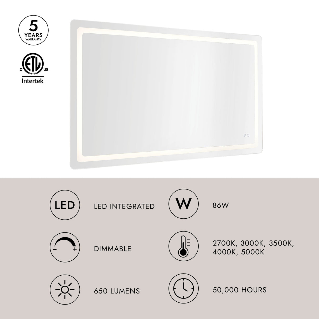 Kuzco Seneca 60-in Vanity Mirror