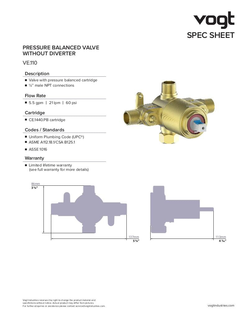 KAPFENBERG 1-WAY PB SHOWER KIT