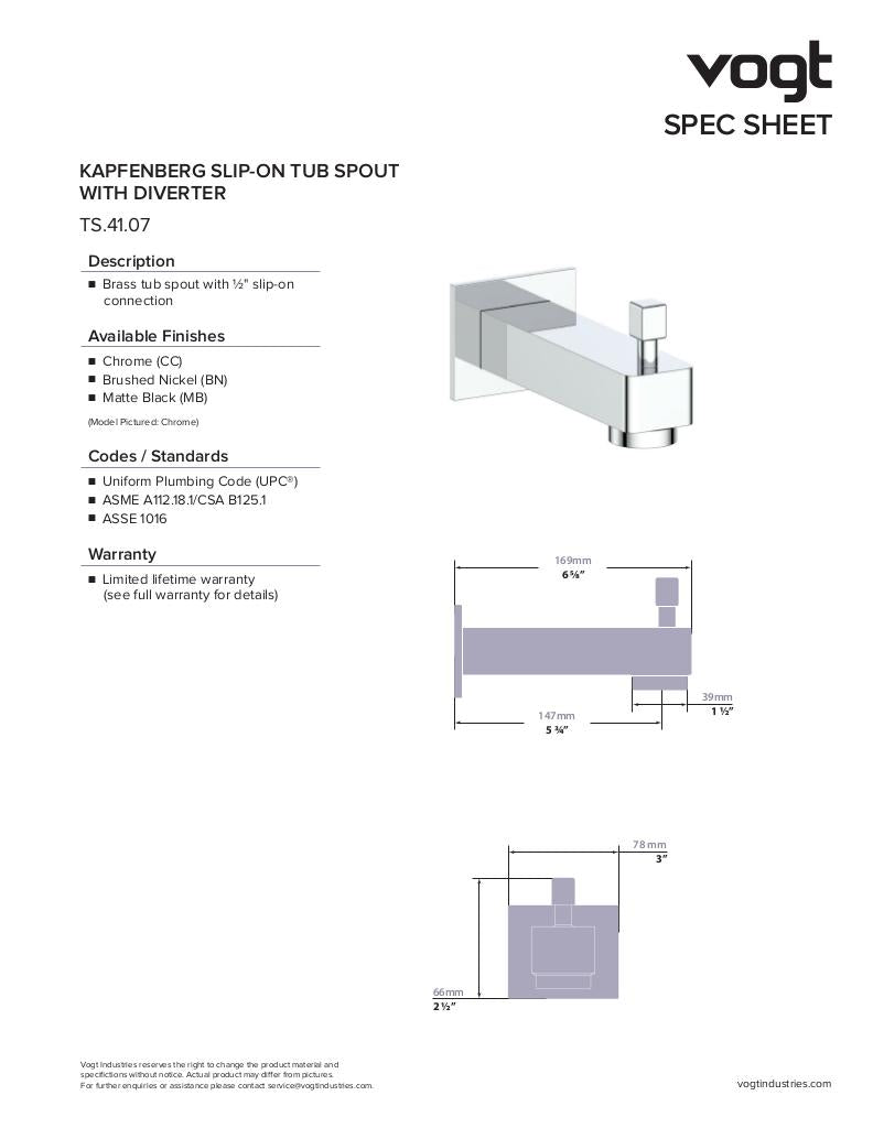 KAPFENBERG 1-WAY PB SHOWER KIT