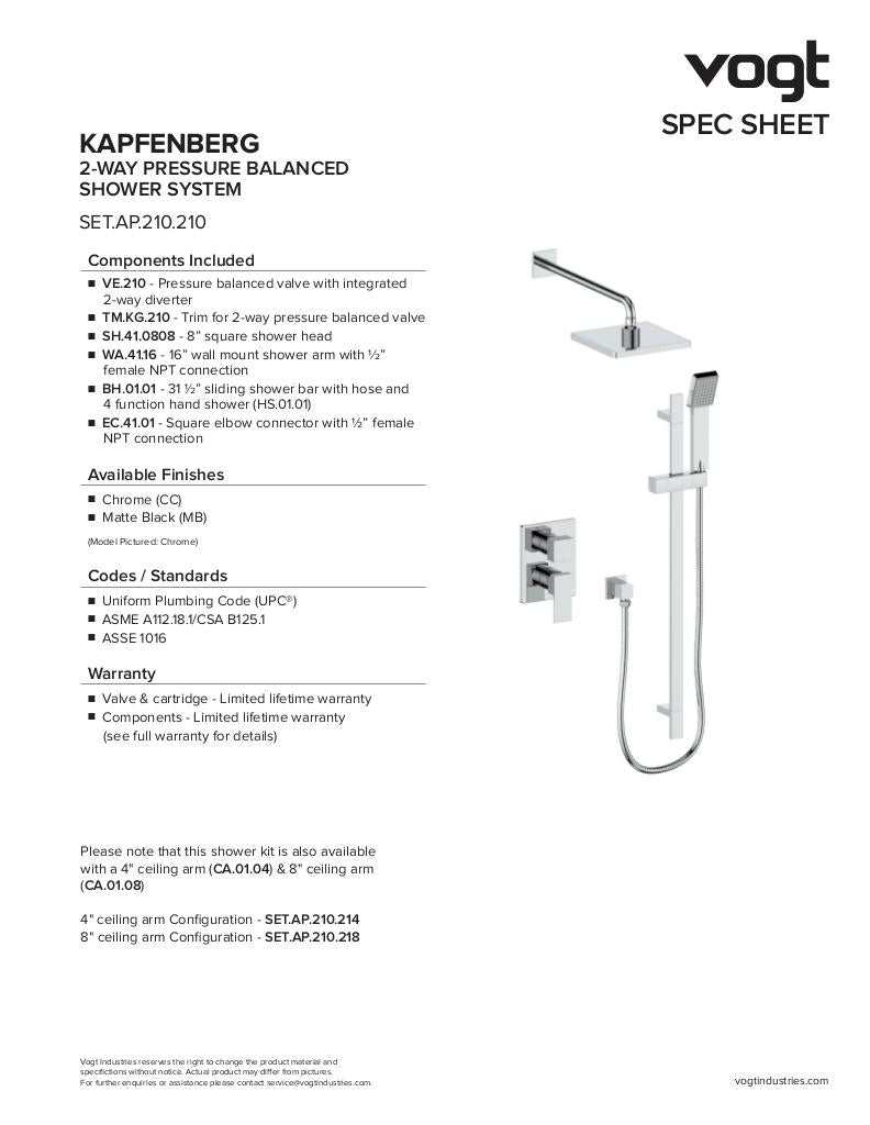 KAPFENBERG 2-WAY PB SHOWER KIT