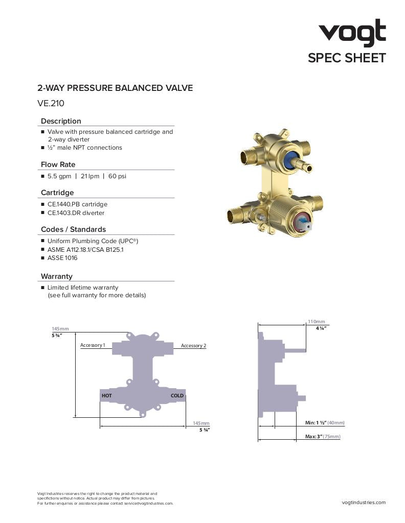 KAPFENBERG 2-WAY PB SHOWER KIT