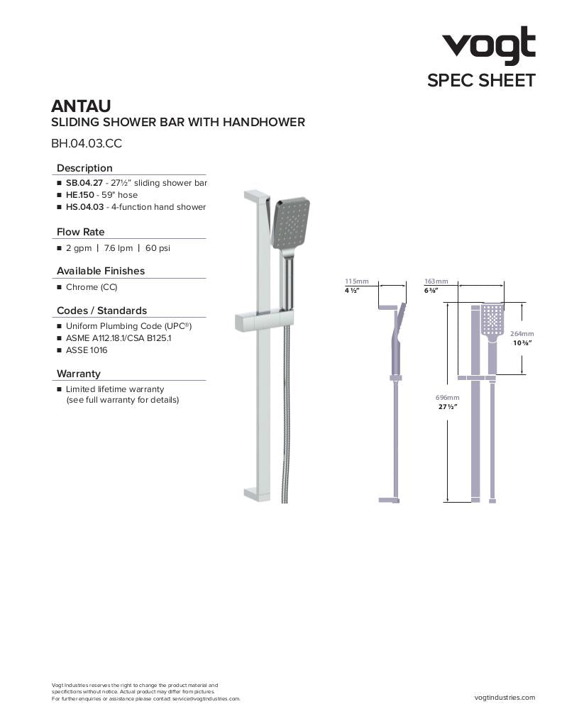 ANTAU 2-WAY PB SHOWER KIT