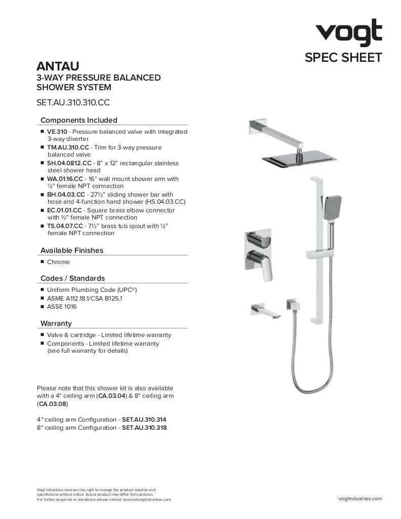 ANTAU 3-WAY PB SHOWER KIT