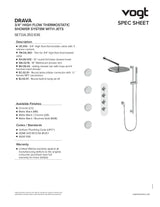 DRAVA 3-WAY TH SHOWER KIT WITH BODY JETS