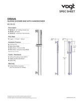 DRAVA 3-WAY TH SHOWER KIT WITH BODY JETS