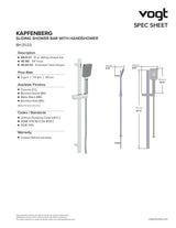 KAPFENBERG 3/4" HIGH-FLOW TH SHOWER KIT WITH BODY JETS