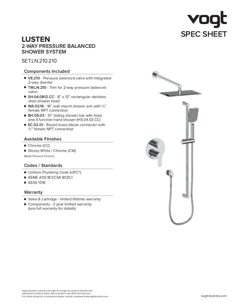 LUSTEN 2-WAY PB SHOWER KIT