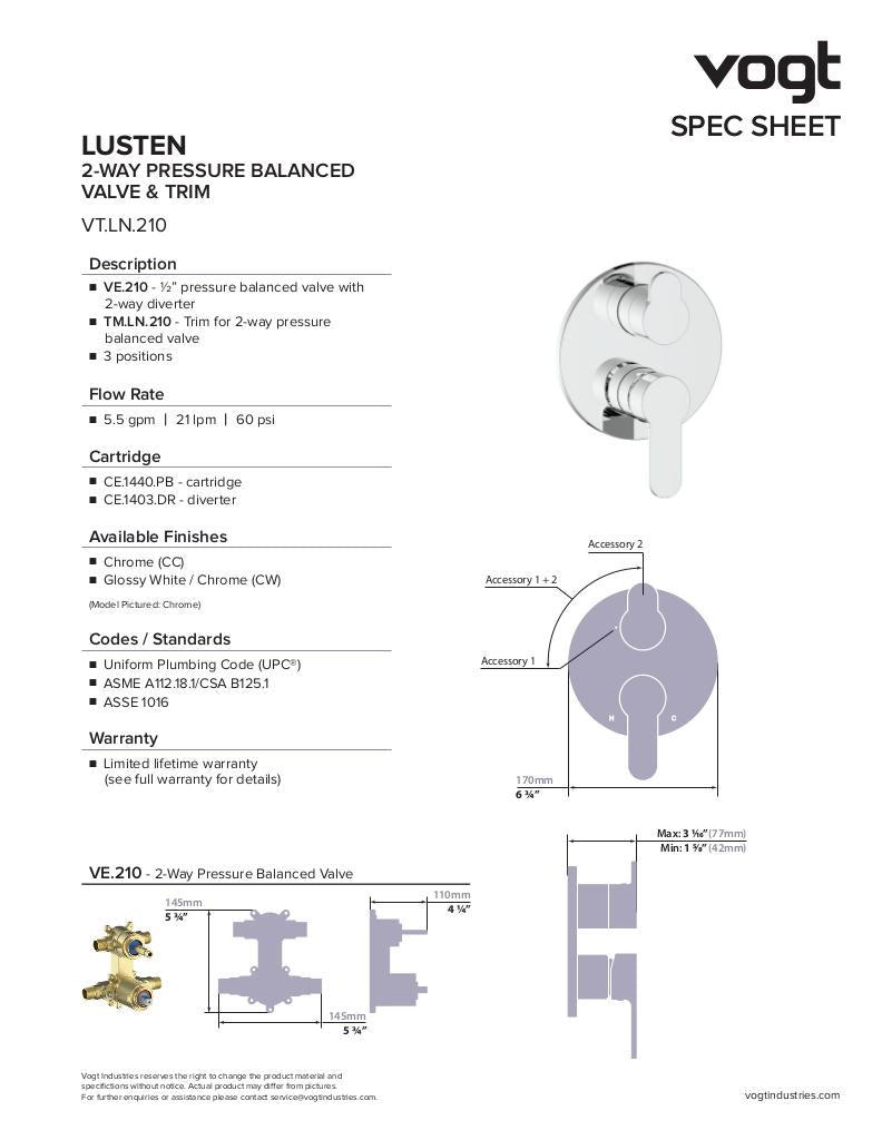 LUSTEN 2-WAY PB SHOWER KIT