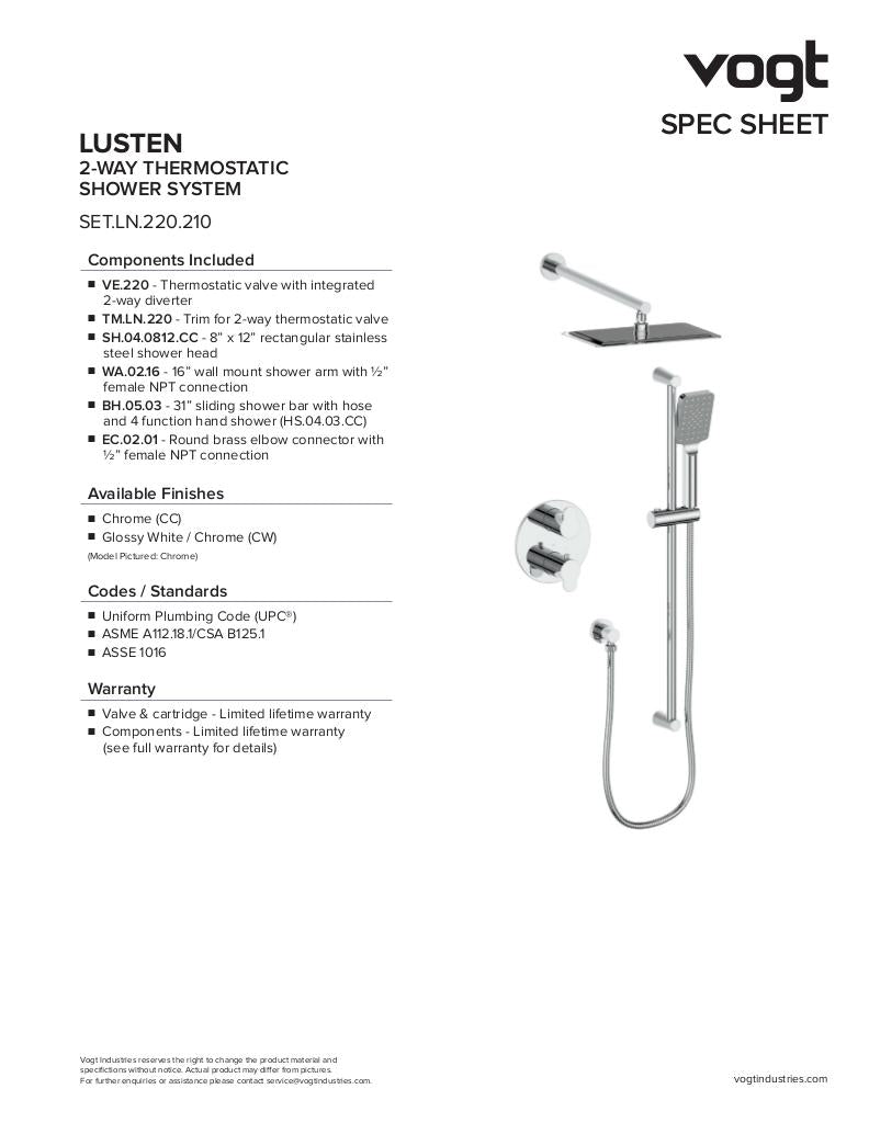 LUSTEN 2-WAY TH SHOWER KIT