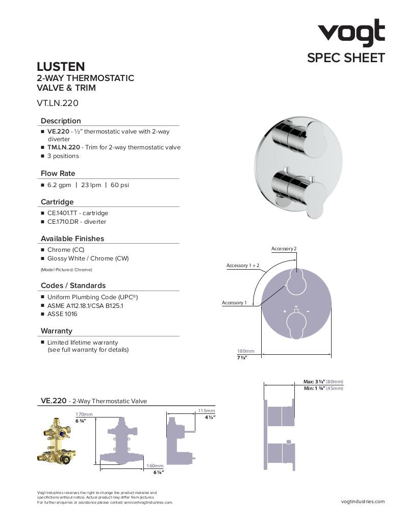 LUSTEN 2-WAY TH SHOWER KIT