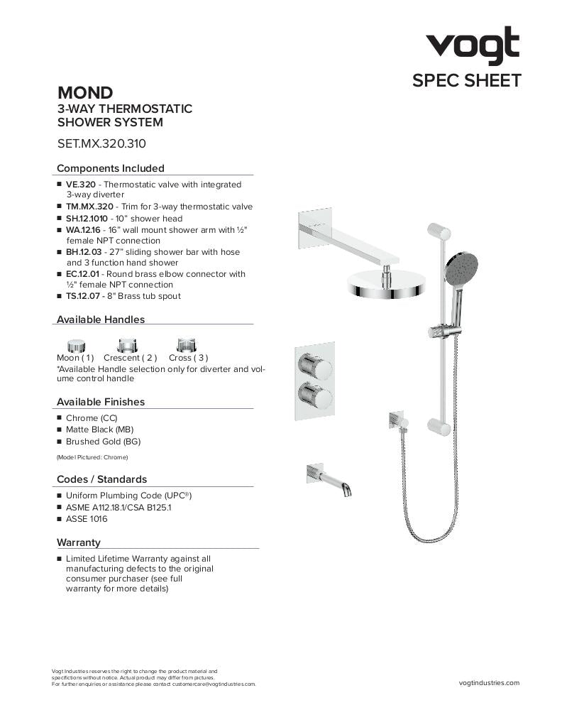 MOND 3-WAY TH SHOWER KIT