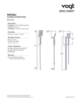 NIVEAU 2-WAY TH SHOWER KIT