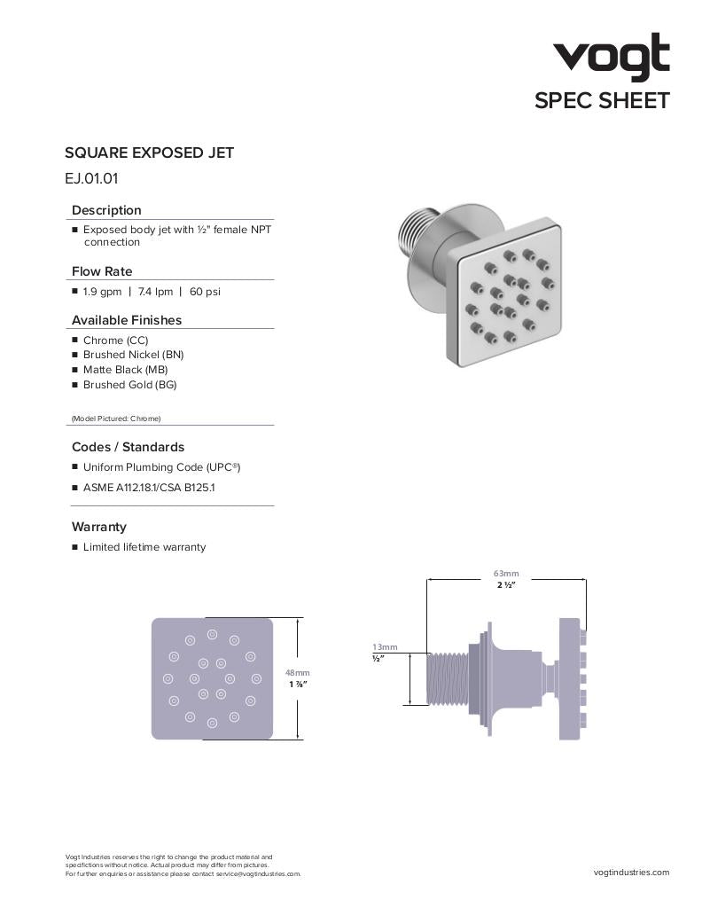 NIVEAU 3-WAY TH SHOWER KIT WITH BODY JETS