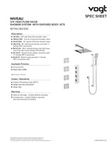 NIVEAU 3/4" HIGH-FLOW TH SHOWER KIT WITH BODY JETS