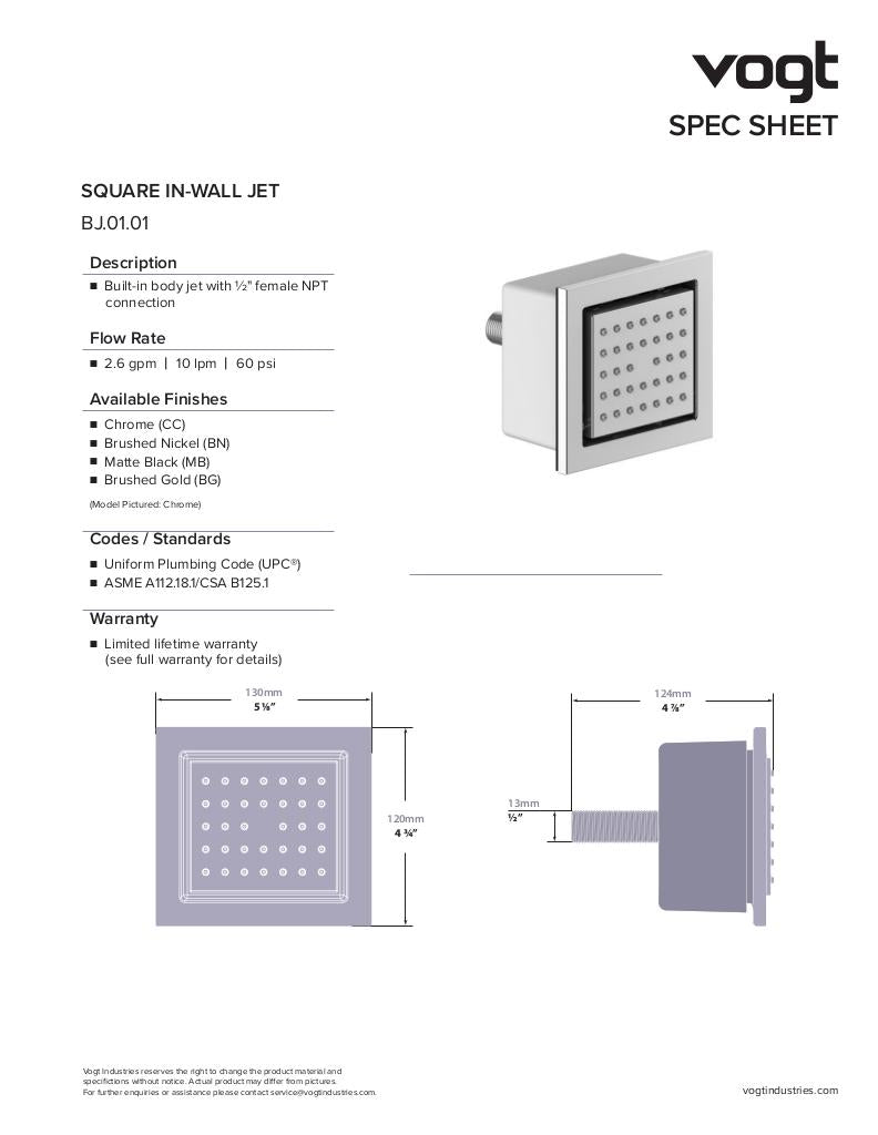 NIVEAU 3/4" HIGH-FLOW TH SHOWER KIT WITH BODY JETS