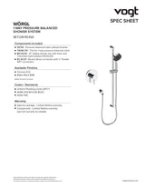 WORGL 1-WAY PB SHOWER KIT