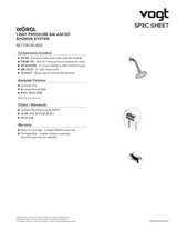 WORGL 1-WAY PB SHOWER KIT
