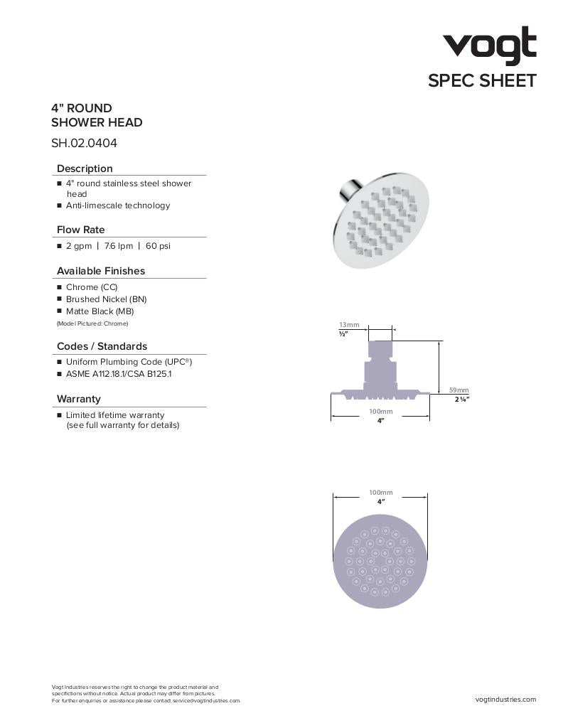 WORGL 1-WAY PB SHOWER KIT