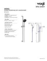 WORGL 1-WAY PB SHOWER KIT